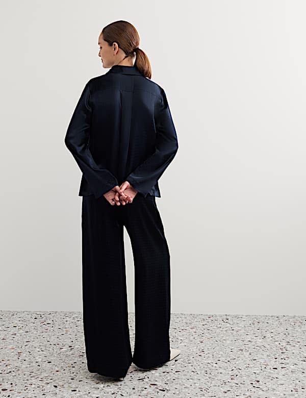 Jacquard Collared Shirt - BN