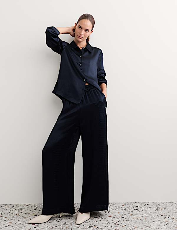 Jacquard Collared Shirt - BN