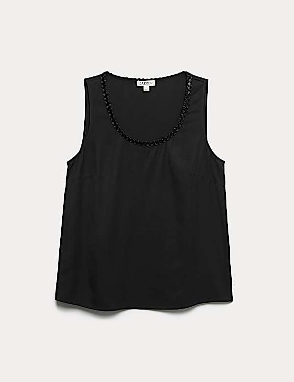 Top &agrave; d&eacute;collet&eacute; rond avec d&eacute;coration - CA