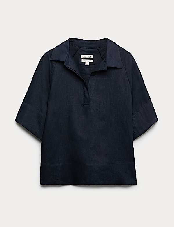 Pure Linen Popover Blouse - CA