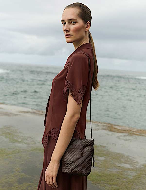 chinese dress ladies Gioia Lace Inserts Cotton Shirt Dress In Black – Rhea Costa main image 1