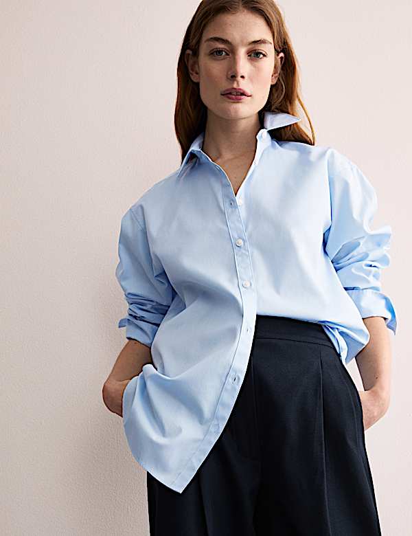 Pure Cotton Collared Double Cuff Shirt - CA