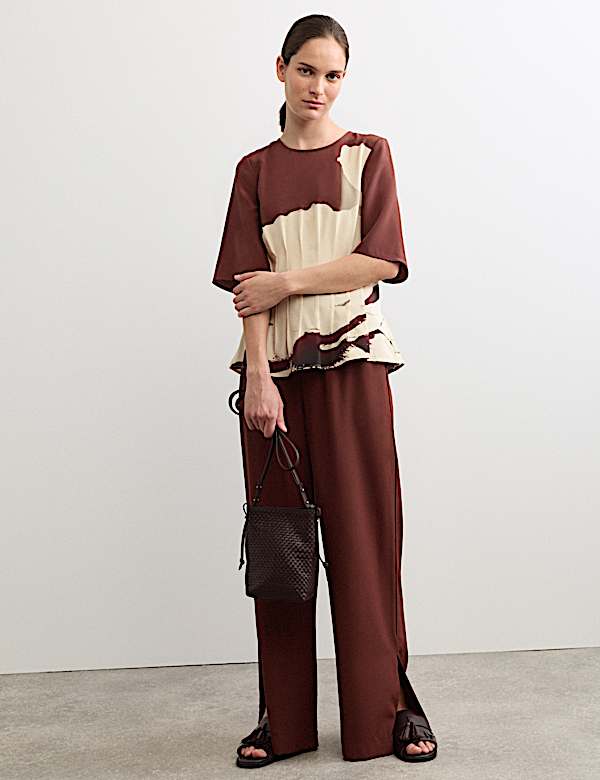 Top fleuri 100 % soie - BE