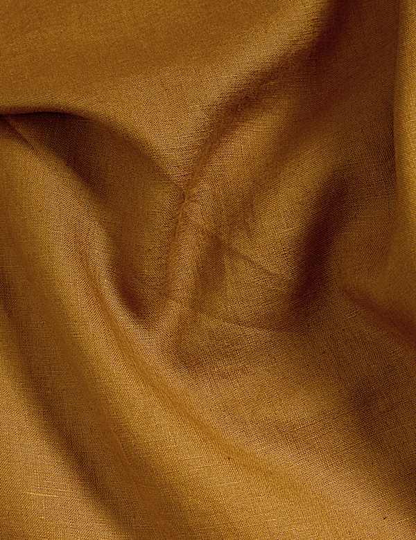 Pure Linen Square Neck Tie Strap Top - BE