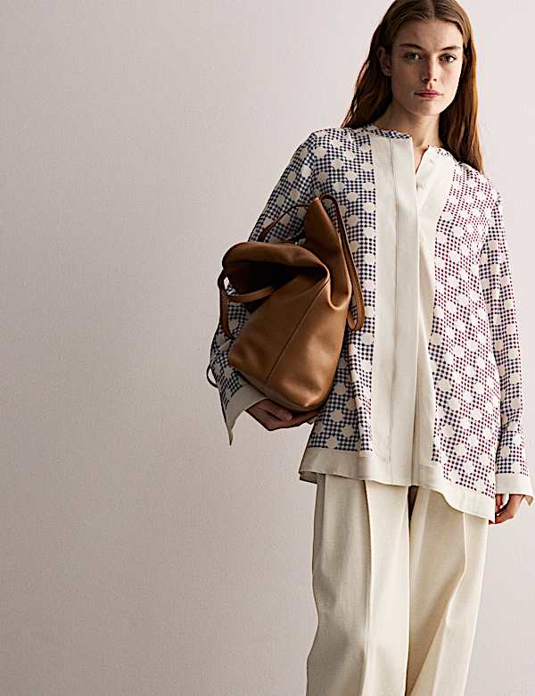Gingham Spot Crew Neck Shirt - GR