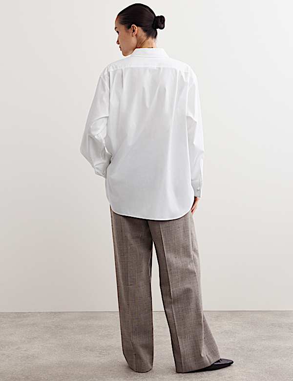 Pure Cotton Collared Double Cuff Shirt - NL