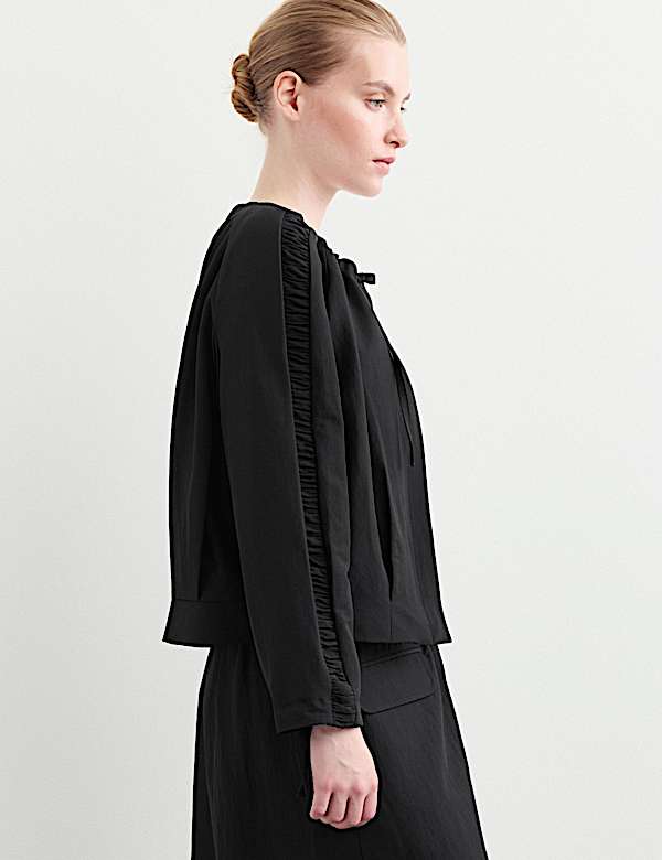 Wool Rich Lightweight Relaxed Jacket - IT