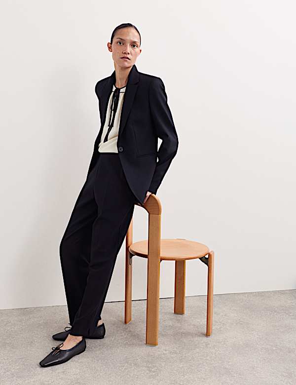 Pure Wool Crepe Blazer - FR