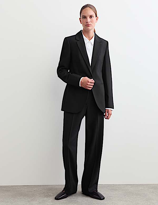 Pure Wool Single Breasted Blazer - GR