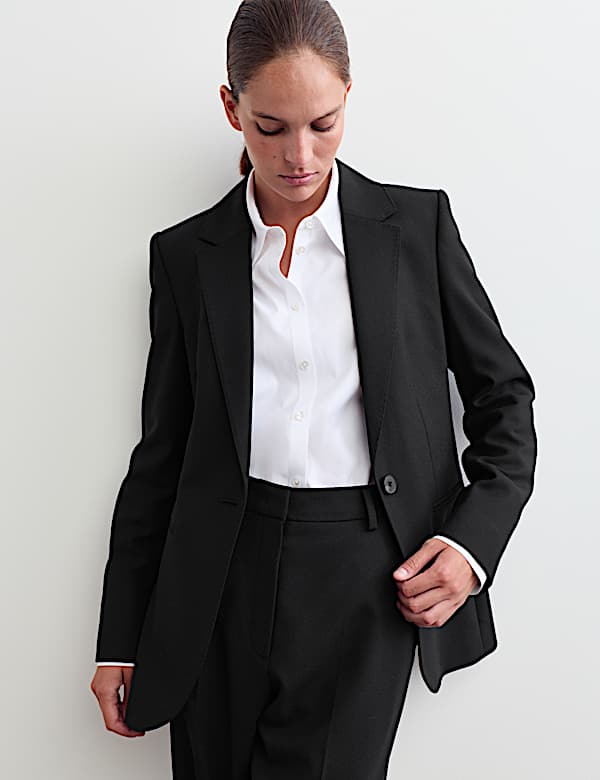 Pure Wool Single Breasted Blazer - GR