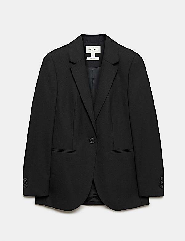 Pure Wool Single Breasted Blazer - GR