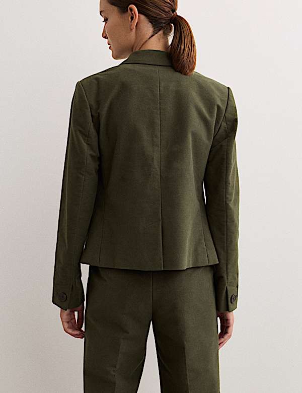 Veste courte en coton et moleskine italienne - BE