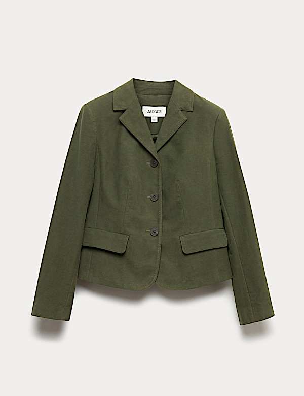 Veste courte en coton et moleskine italienne - BE