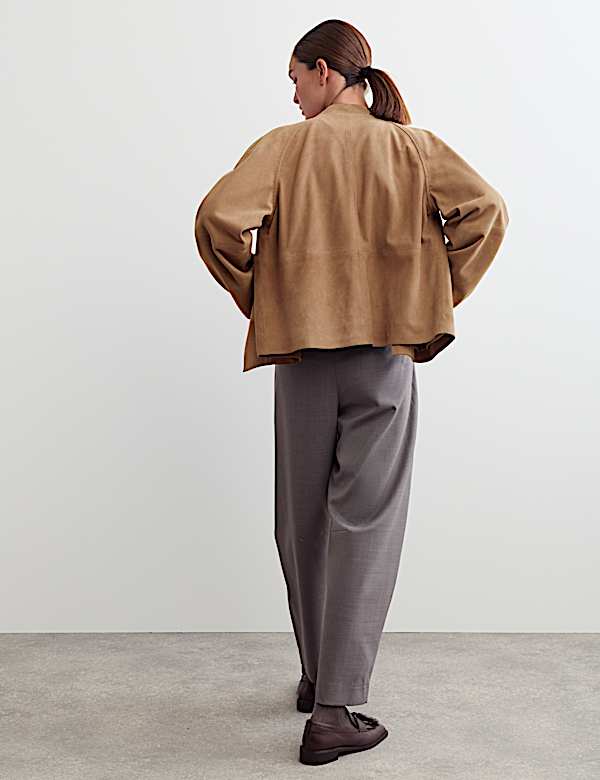 Suede Sculpted Short Jacket - CA
