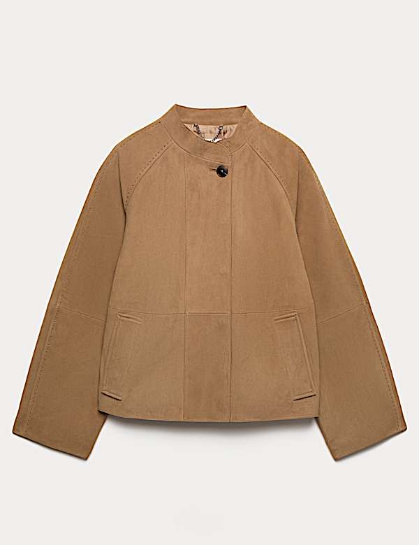 Suede Sculpted Short Jacket - CA