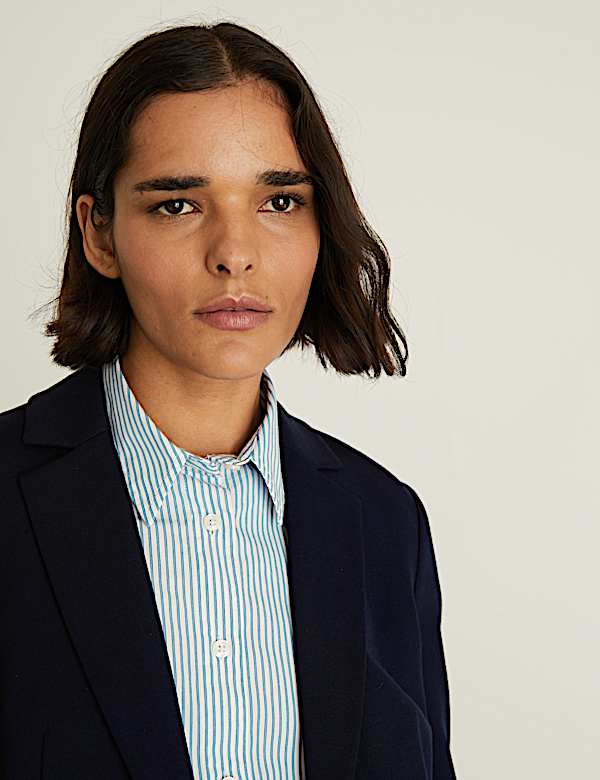 Jersey Single Breasted Blazer Jacket - NL