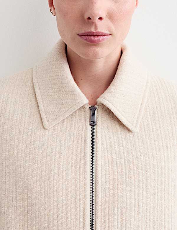 Veste style camionneur en laine italienne - CA