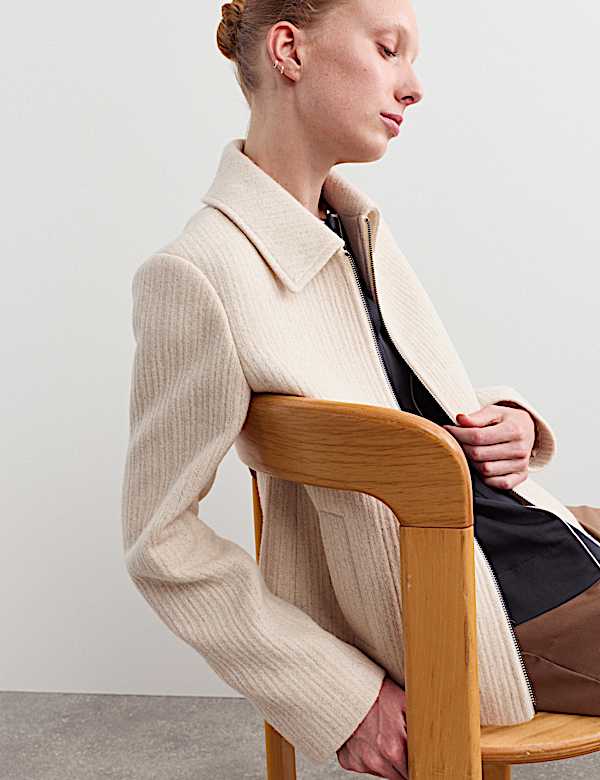 Veste style camionneur en laine italienne - CA
