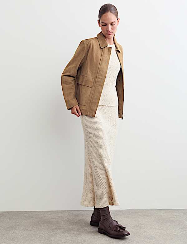 Suede Trucker Short Jacket - CH