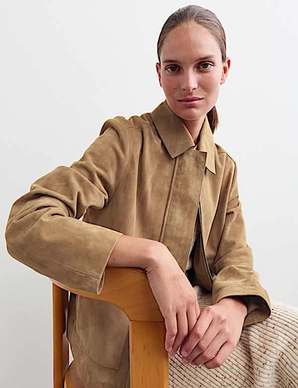 Suede Trucker Short Jacket - CH