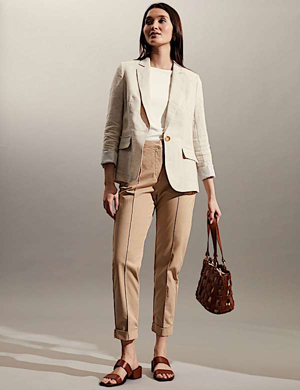 Pure Linen Tailored Blazer - CA