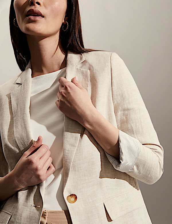 Pure Linen Tailored Blazer - CA