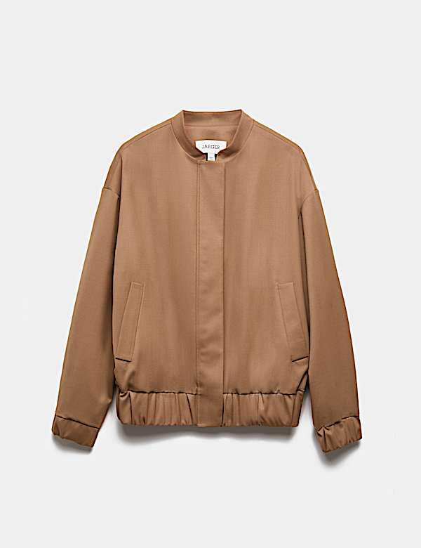 Wool Rich Relaxed Bomber Jacket - IT