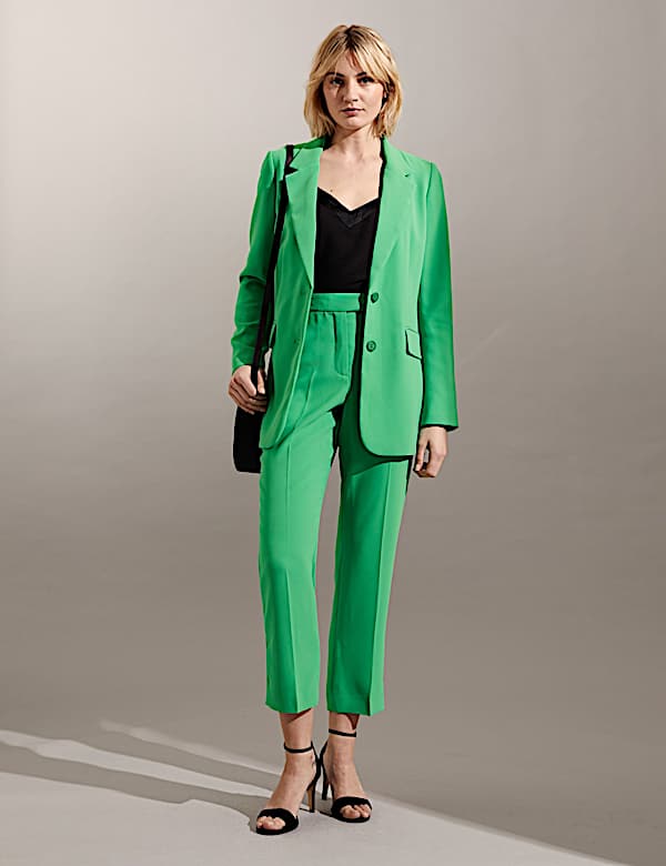 Blazer Crepe Lipat Silang Tunggal Tersesuai - ID