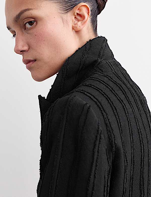 Tailored Jacquard Blazer with Cotton - FR