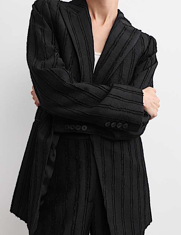 Tailored Jacquard Blazer with Cotton - FR