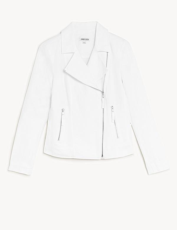 Pure Linen Biker Jacket - ID