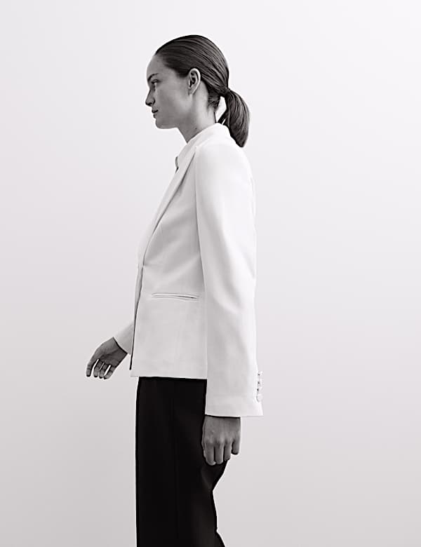 Single-breasted smokingjasje van zuivere wol - BE