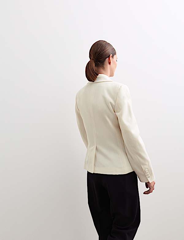 Single-breasted smokingjasje van zuivere wol - BE