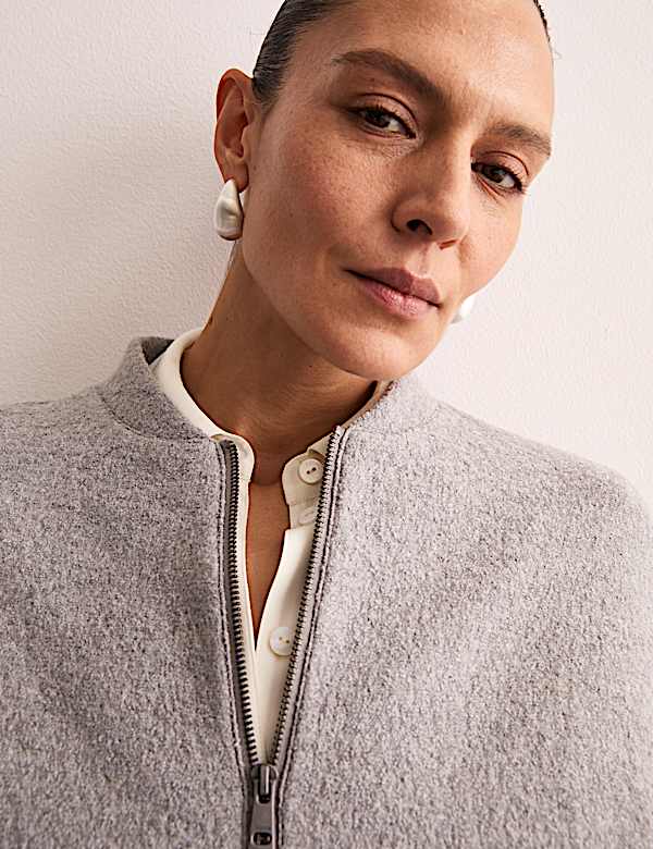 Chaqueta bomber con lana - ES