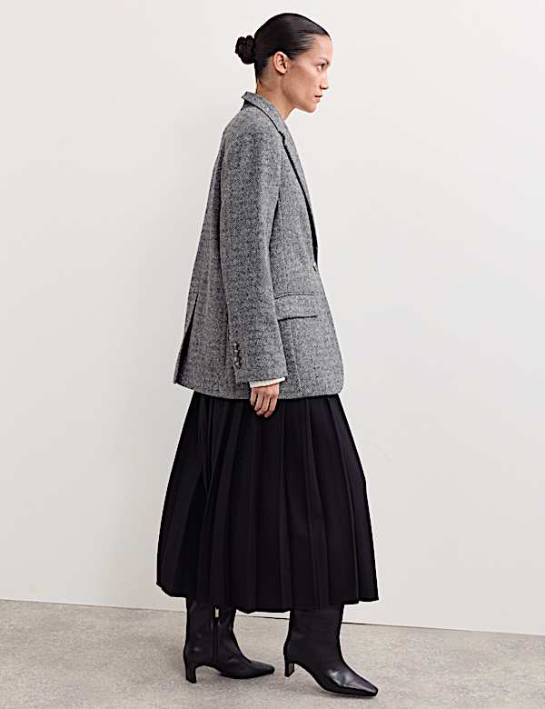 Relaxed British Wool Tweed Blazer - AU