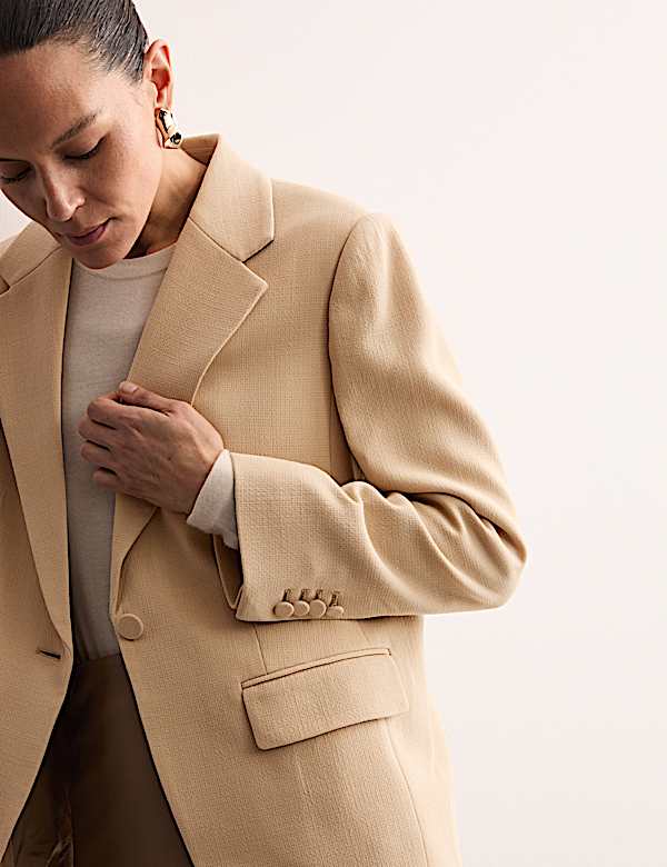 Blazer 100% lana con botonadura de crepé - ES