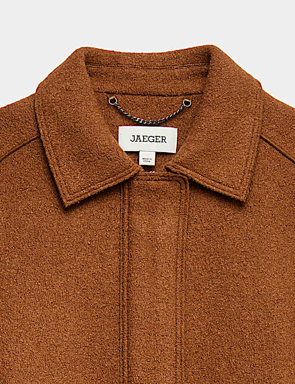 Boiled Wool Blend Trucker Jacket - GR