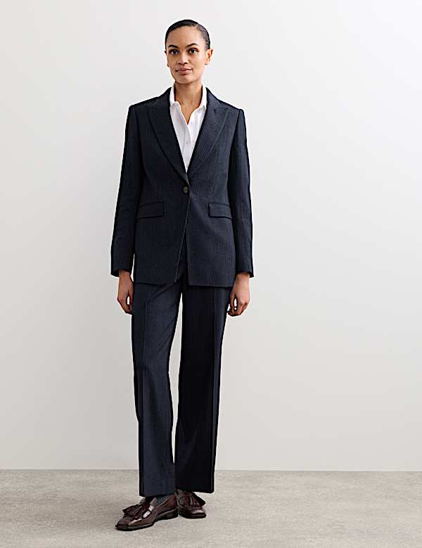 Wool Rich Pinstripe Jacket - NL