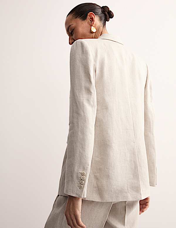 Pure Linen Single Breasted Blazer - GR
