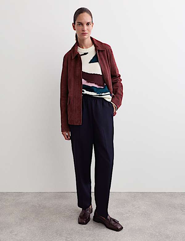 Chaqueta estilo camionero de ante - ES