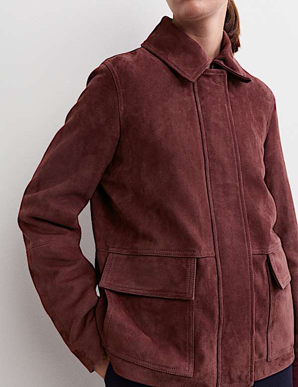 Chaqueta estilo camionero de ante - ES