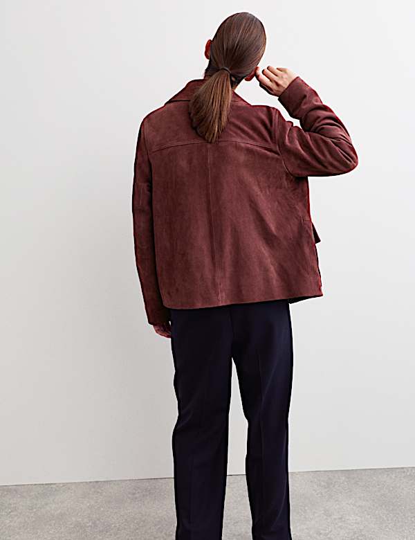 Chaqueta estilo camionero de ante - ES