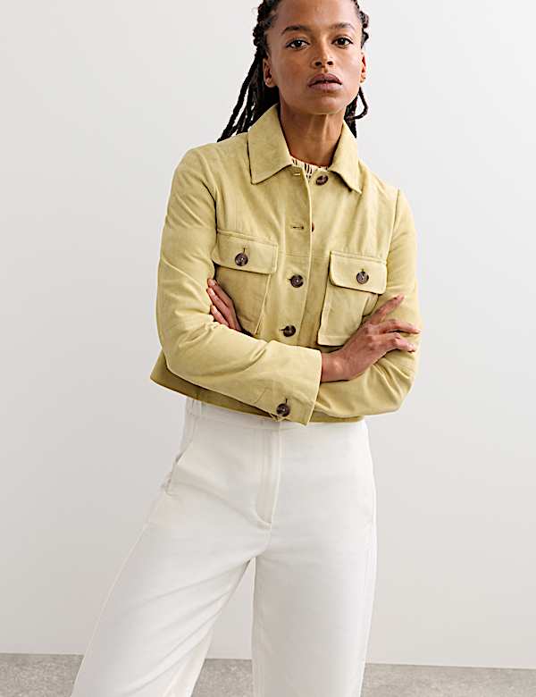 Veste Effet Daim Pour Femme Taille 12 - Marque M&S (Marks And Spencer) - Occasion Très Bon état