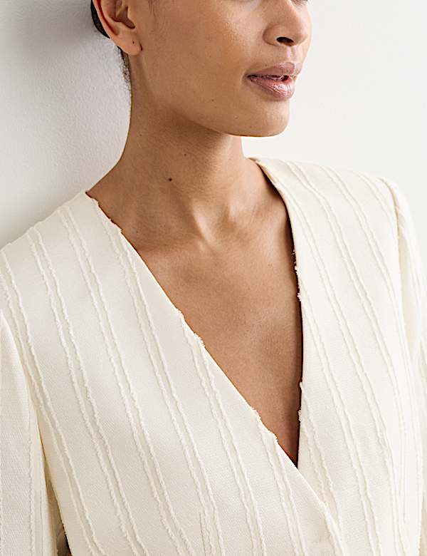 Jacquard Textured Relaxed Jacket - NL