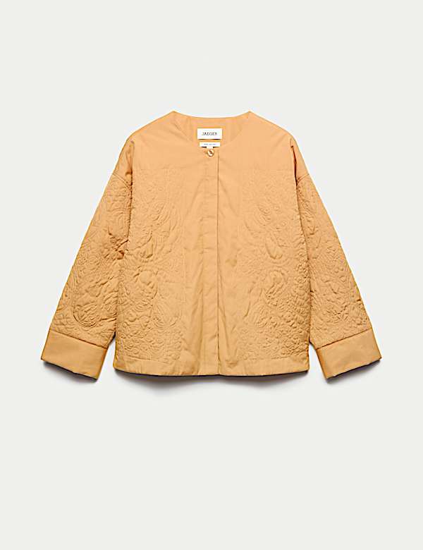 Pure Cotton Embroidered Quilted Jacket - CA