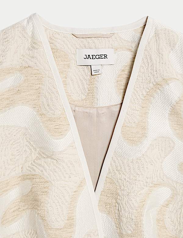 Βαμβακερό ζακάρ σακάκι χωρίς γιακά με υψηλή περιεκτικότητα σε βαμβάκι - GR