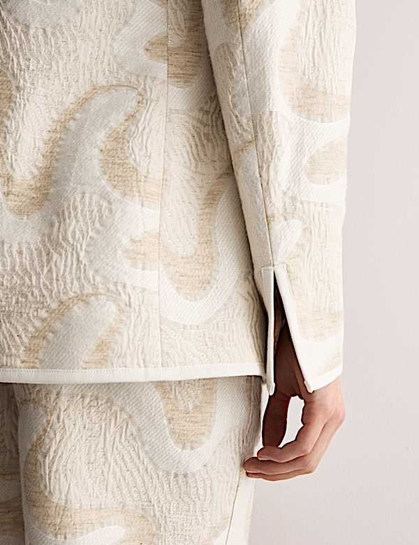 Βαμβακερό ζακάρ σακάκι χωρίς γιακά με υψηλή περιεκτικότητα σε βαμβάκι - GR