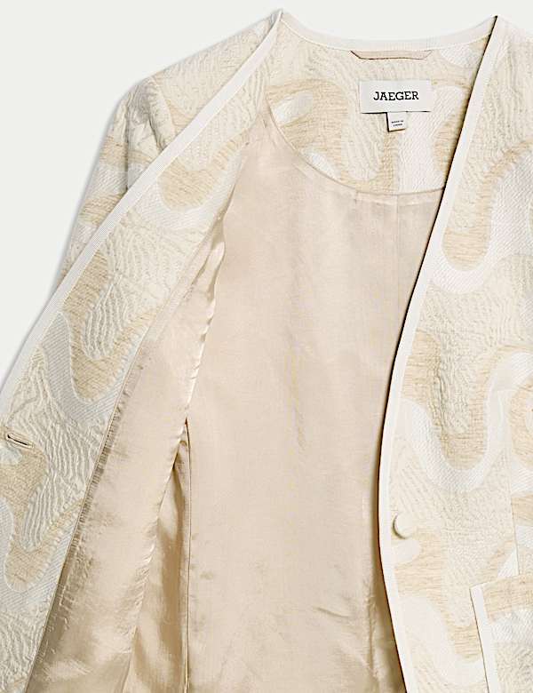 Βαμβακερό ζακάρ σακάκι χωρίς γιακά με υψηλή περιεκτικότητα σε βαμβάκι - GR