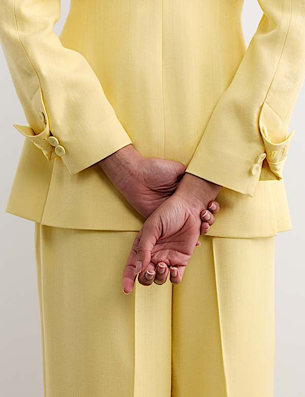 Textured Single Breasted Longline Blazer - CH