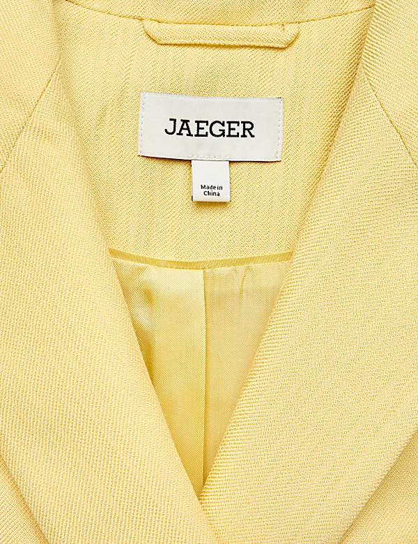 Textured Single Breasted Longline Blazer - CH